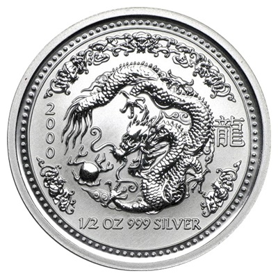 2000 Silver 1/2oz Lunar DRAGON